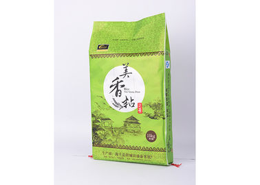 China Side Gusset Polypropylene UV Resistant Bags , Rice Packaging Recycled Woven Bags supplier